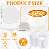 Zhehao 150 Pcs Ceramic Car Coasters with Bags and Cards 2.64'' Sublimation Coasters Blanks Ceramic Car Cup Holder Coasters with A Finger Notch for Zhehao