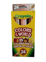 Crayola - Colors of the World Bundle - 24 Crayons + 24 Pencil Crayons + 48 pg Coloring Book - Great for kids of all ages. Crayola