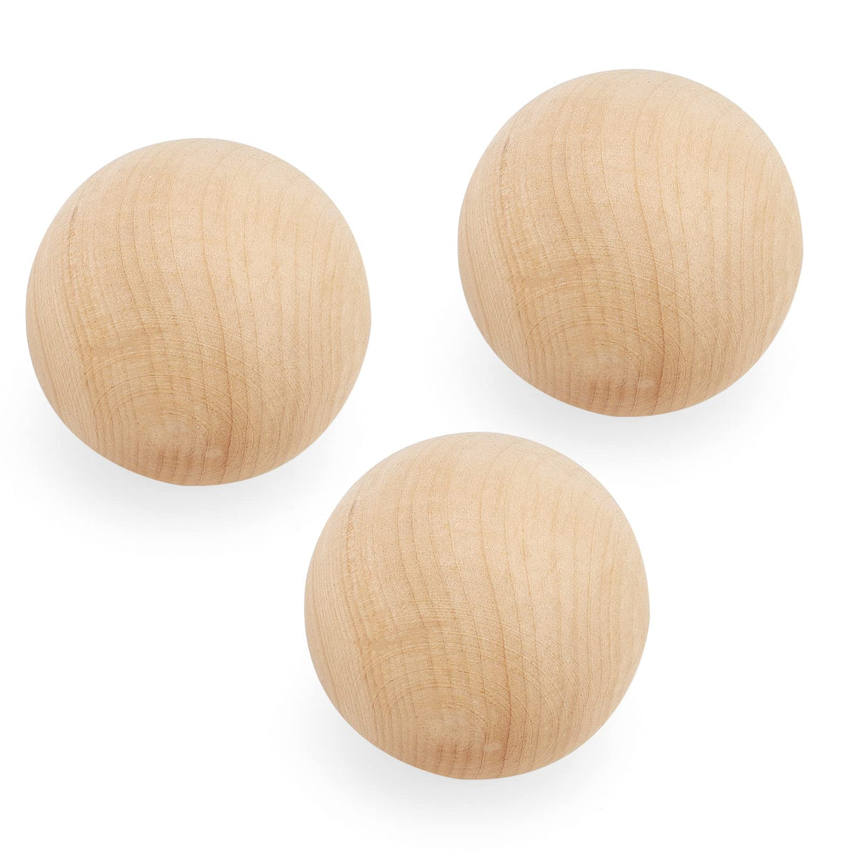 LEXININ 5 PCS 3.5 Inch Craft Wood Ball, 9cm Unfinished Wooden Round Ball, Natural Round Wood Sphere for Crafts, DIY Projects, Decoration LEXININ