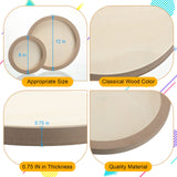 Geelin 6 Pcs Round Wood Canvas Panels for Painting 8 Inch/12 Inch Circle Unfinished Wood Panels Round Cradled Wooden Board Wood Tray for Oil Pouring Geelin