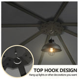 QZEN 10'x10' Hardtop Gazebo, Outdoor Polycarbonate Gazebo, Metal Frame Permanent Pavilion with Curtains & Netting for Backyard, Patio, Deck (10'x10' QZEN