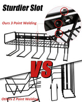 WellMall Heavy Duty Tool Organizer, 16"W x 7.48"H x 5.51"D, 4 Wall Mount Anchors, 3.95" Between Slots, Sturdy Steel Construction, Ideal for Power WellMall