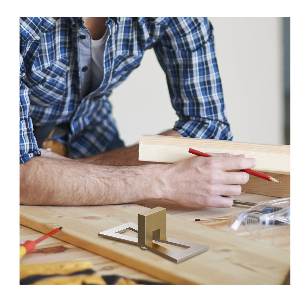 Housolution Dovetail Marker, Stainless Steel Dovetail Jig Guide with Scale Size 1:5-1:6 and 1:7-1:8, Precise Dovetail Guide, Wood Joints Dovetail Housolution