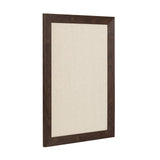 DesignOvation Beatrice Framed Linen Fabric Pinboard, 18x27, Walnut Brown DesignOvation
