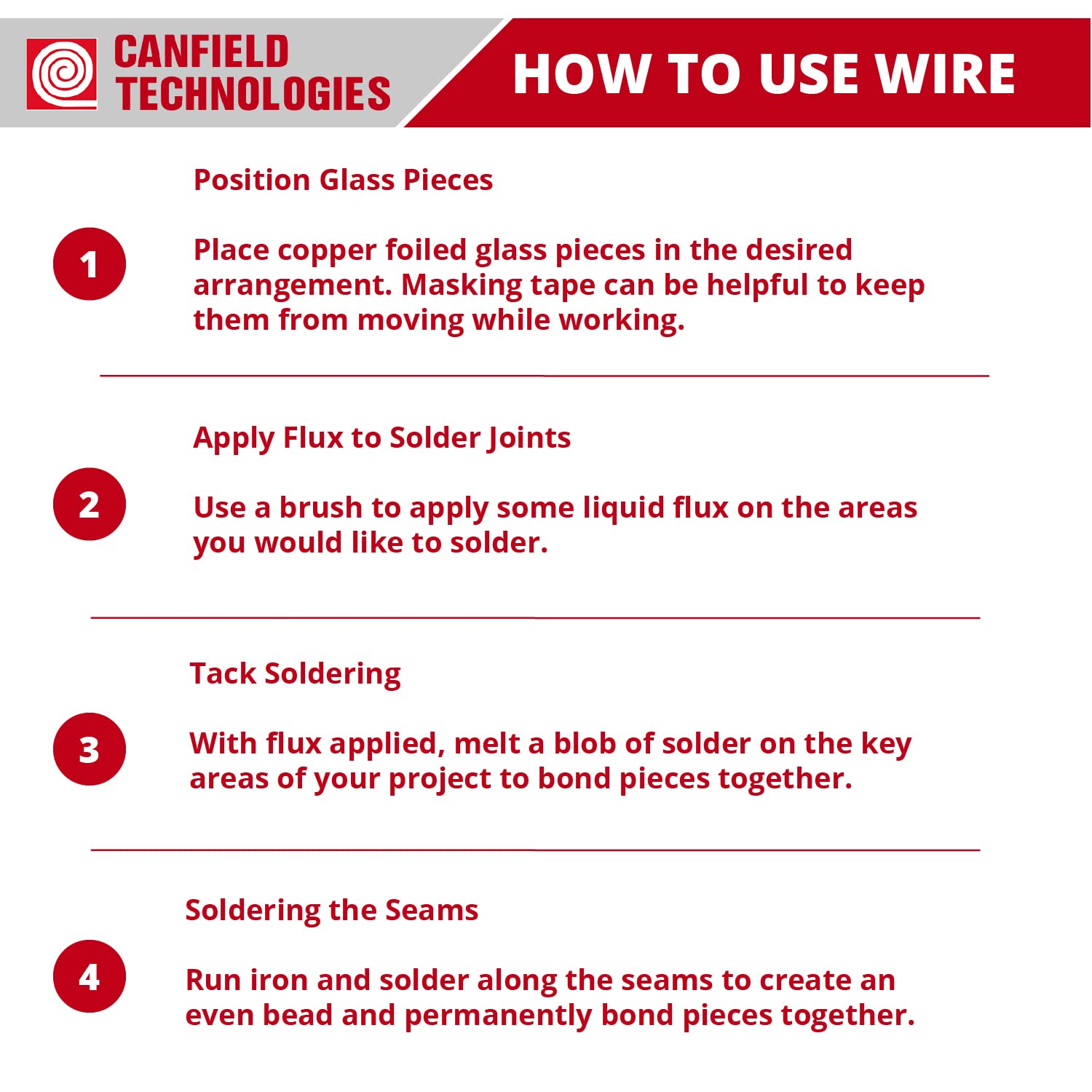 Canfield 60/40 solder for stained glass Canfield