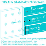 2 Pack Pegboard Shelves, Wooden Shallow Shelf for 1/4 inch Peg Board Organizer Accessories, Shelves and Baskets Brackets, Display and Storage Rack LIGHT DUST