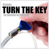 2-1/2 inch Diameter by 10 foot Long PVC Dust/Debris Collection Hose MADE IN THE USA with 2 each 2.5 inch Turnkey Stainless Steel Hose Clamps Peachtree Woodworking Supply