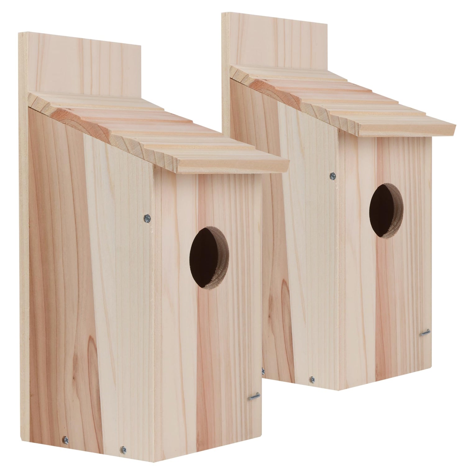 OceeK Natural Wooden Hummingbird Houses Cedar Blue Bird Box House Bird House Wooden Bird House Cedar Wren House Wood Bird Houses for Outside Hanging OceeK