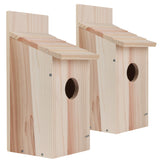 OceeK Natural Wooden Hummingbird Houses Cedar Blue Bird Box House Bird House Wooden Bird House Cedar Wren House Wood Bird Houses for Outside Hanging OceeK