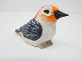Red Bellied Head Woodpecker Wood Figurine Forest Common Woodland Pecker Sapsucker Miniature Bird Art Carve Small Animal Selsela