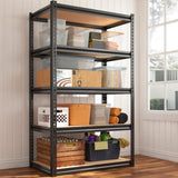 REIBII 72" H Garage Shelving Heavy Duty Storage Shelves 2000LBS Adjustable 5 Tier Metal Storage Shelving for Garage Storage Shelving Unit for REIBII