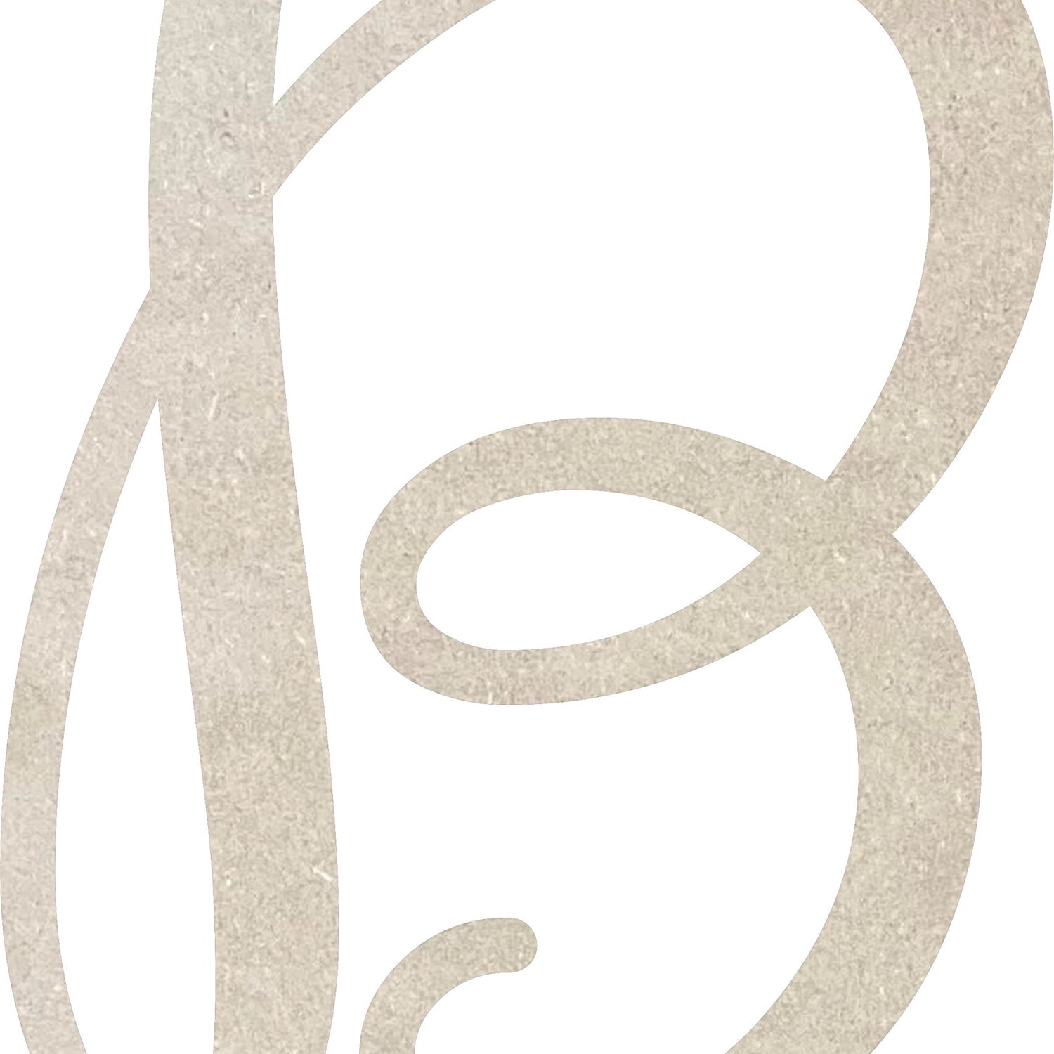 4 Inch Tall Wooden Cursive Letters B, Unfinished Wood Alphabet Monogram Letter, Paintable Kids Cutout Love Air Font NEXTCraft