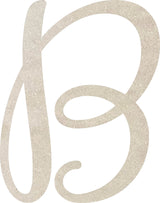 4 Inch Tall Wooden Cursive Letters B, Unfinished Wood Alphabet Monogram Letter, Paintable Kids Cutout Love Air Font NEXTCraft