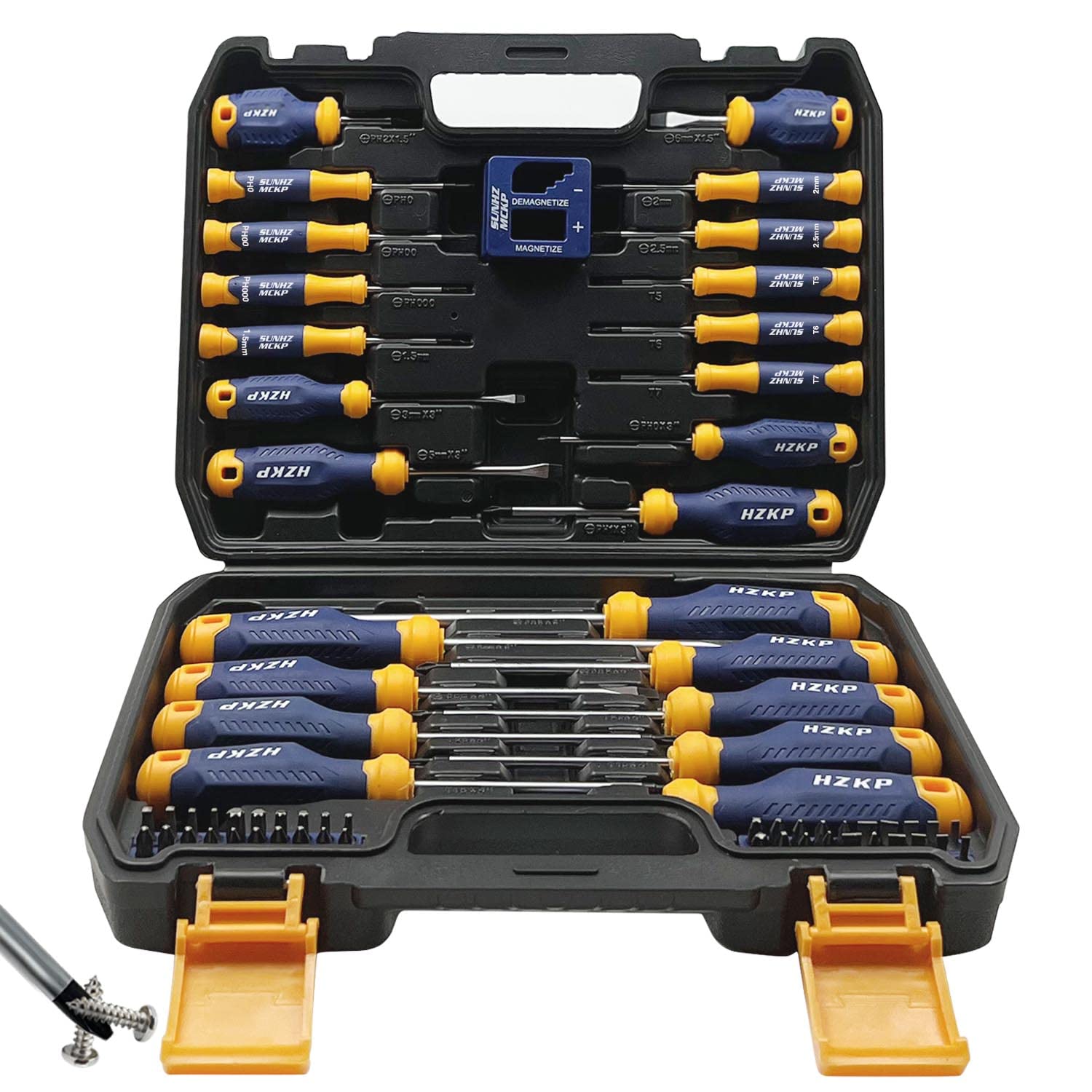 SUNHZMCKP Magnetic Screwdriver Set 66-Piece, S2- Alloy Tool Steel