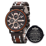 BOBO BIRD S18-1 Personalized Engraved Wood Watch Customized Wooden Watches for Husband Boyfriend Birthday Anniversary (Husband-1) BOBO BIRD