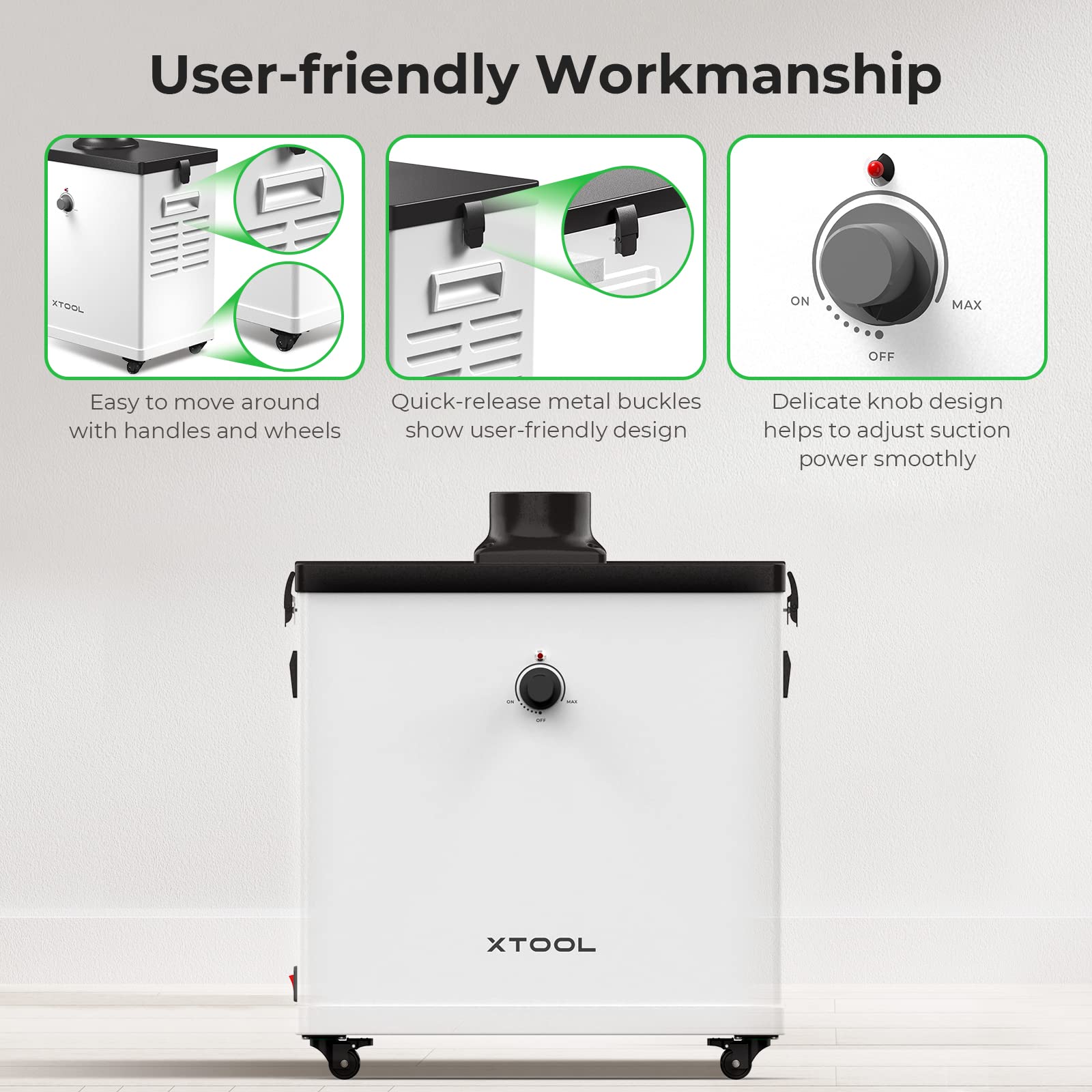 xTool S1 20w Enclosed Diode Laser Engraver and Cutter Includes xTool Smoke Purifier(99.97% Smoke Removal), Smart Air Assist, and Honeycomb Panel, - WoodArtSupply