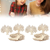 20pcs Blank Wooden Family Tree, Wood Cutout Unfinished Wood Crafts Tree Embellishments for Family Tree Weddings Christmas Ornaments HERCHR