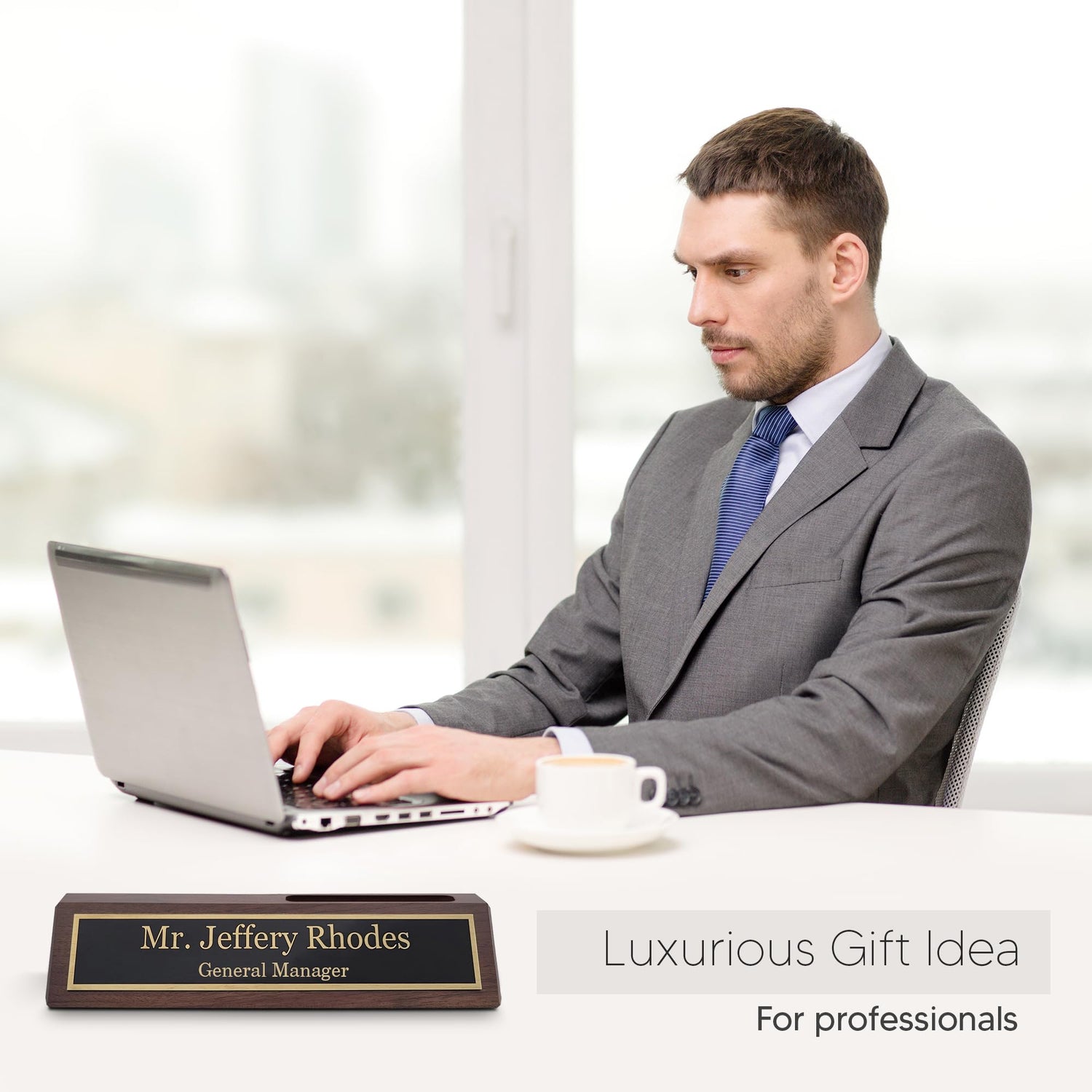 Business Wood Name Plate for Desk | Custom Desk Name Plate Personalized Gift for Office, The Perfect Engraved Name Plaque By Engraving International ENGRAVING INTERNATIONAL IF YOU CRAVE IT. ENGRAVE IT