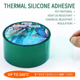 ETNRHP Resin Tape Epoxy Tape for Epoxy Resin Molding Thermal Silicone High Temperature UV Resistance Tape Easy Peeling Mold Release for Epoxy Resin ETNRHP