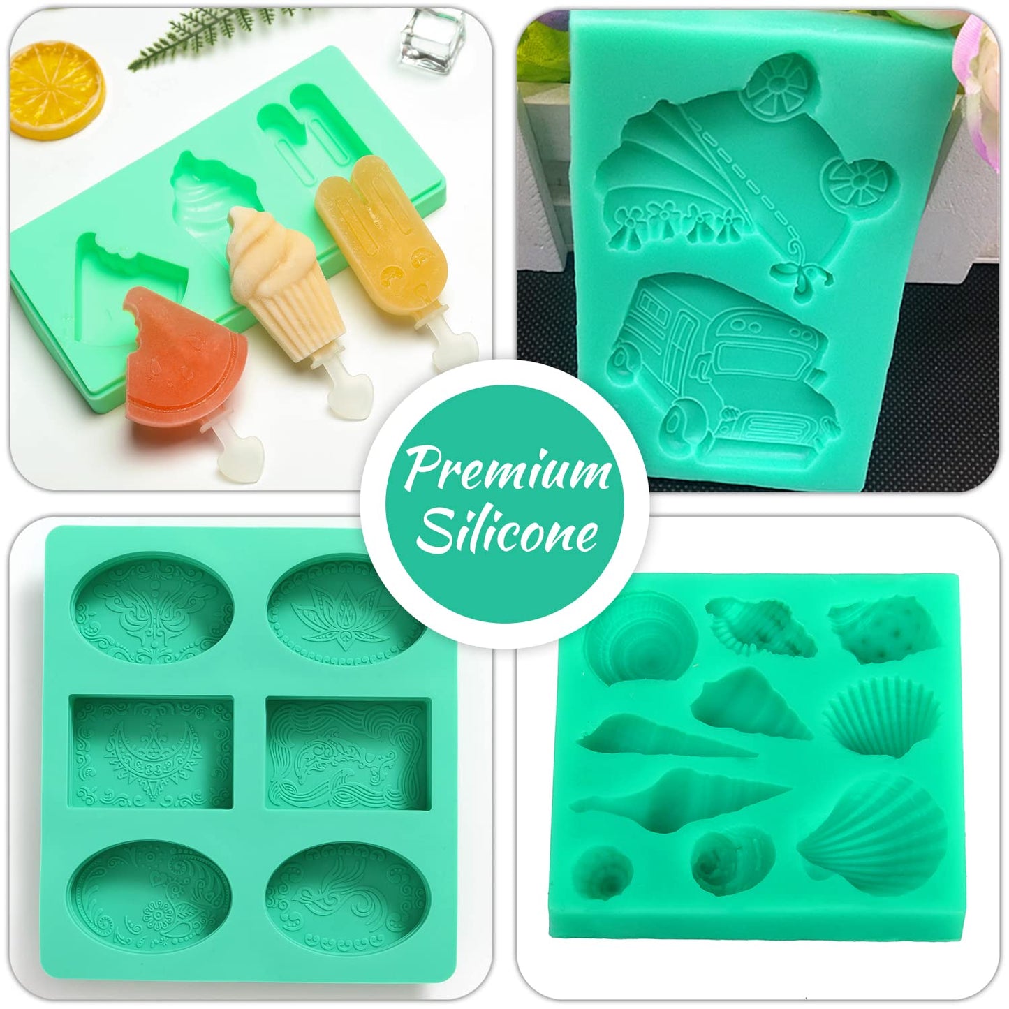 Silicone Mold Making Kit - 1 Gallon Liquid Silicone Rubber 15A with Adjustable Mold Housing - Fast Cured Easy 1:1 Mixing Ratio Silicone Casting for - WoodArtSupply