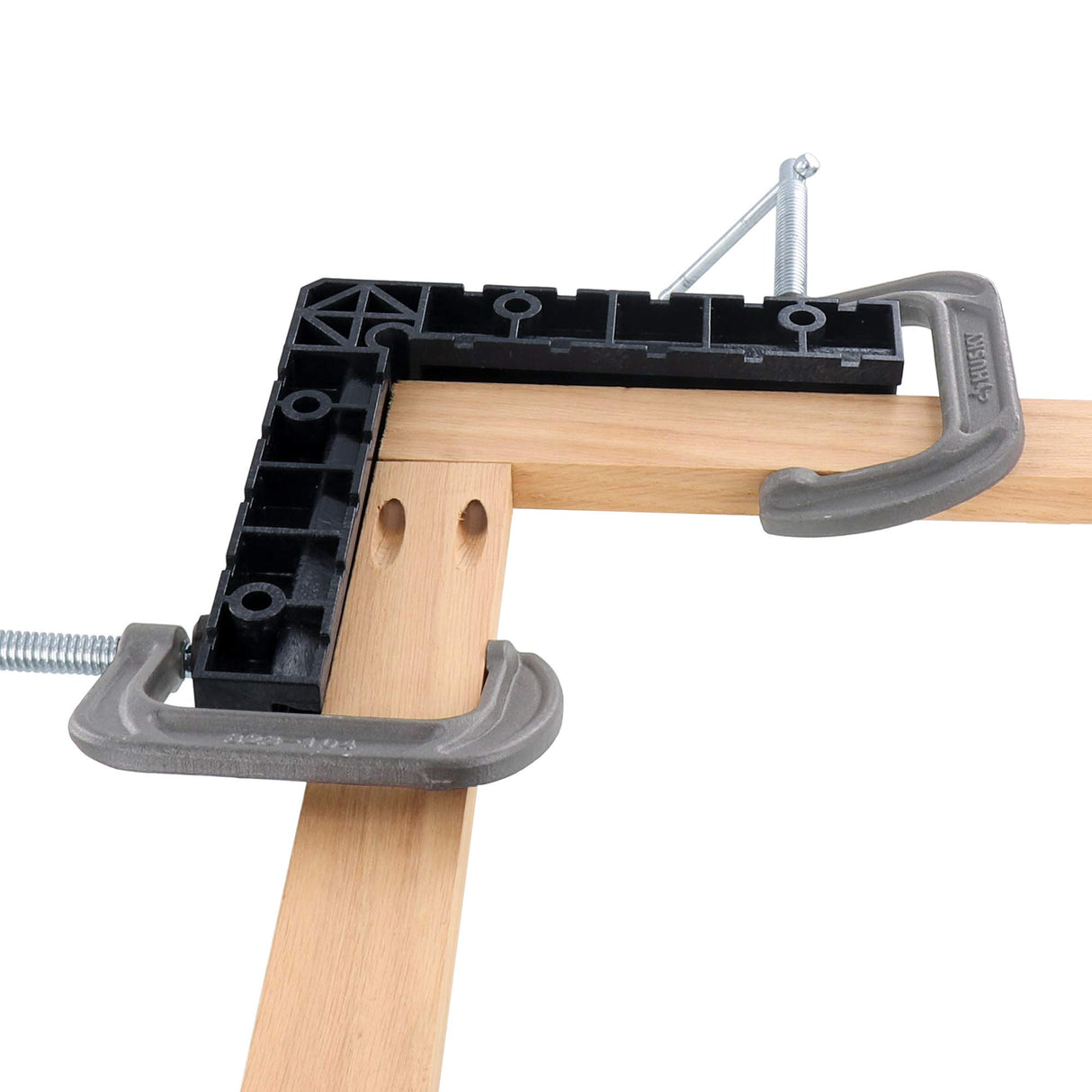 Milescraft 4011 8" ClampSquares - 90 Degree Corner Clamp, Positioning/Assembly Squares for Pictures Frames, Boxes, Etc Black Milescraft