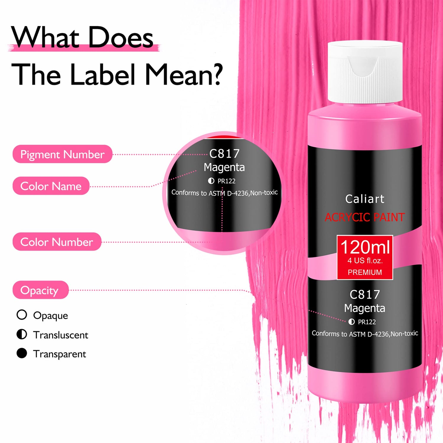 Caliart Acrylic Paint Set With 12 Brushes, 24 Colors (120ml, 4oz) Art Craft Paints for Artists Kids Students Beginners & Painters, Canvas Halloween Caliart