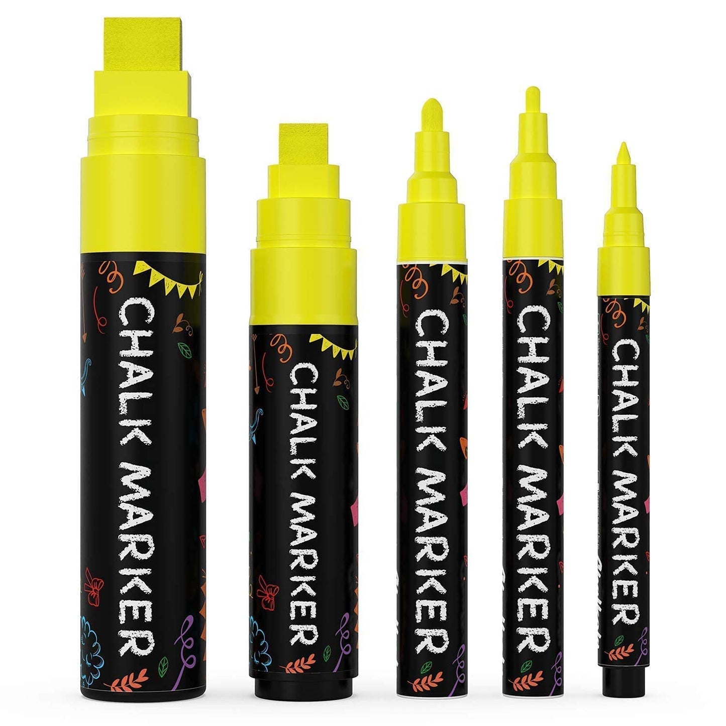 Chalkola Variety Bundle - 5 Yellow Variety + 10 Metallic 3mm - WoodArtSupply