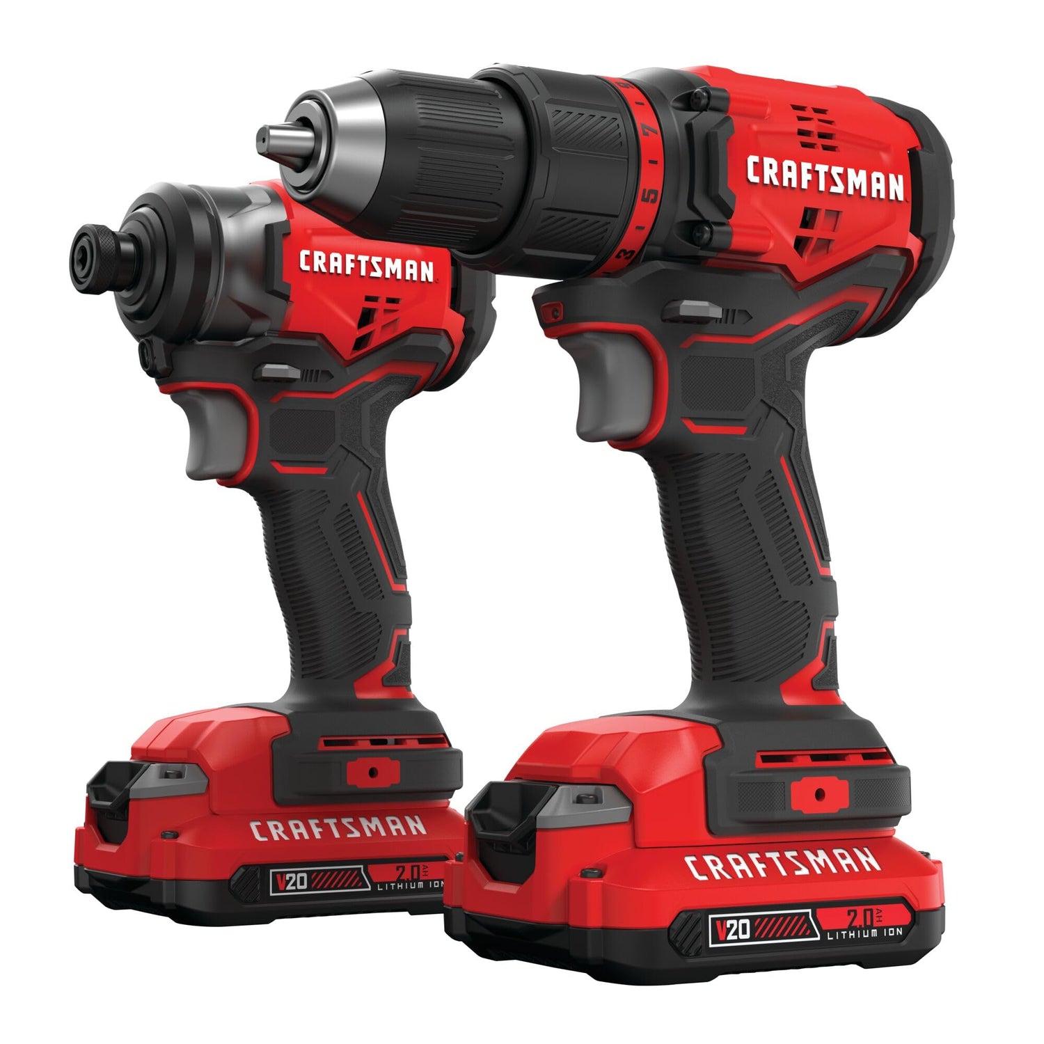 CRAFTSMAN V20* Cordless Brushless Compact 2 Tool Combo Kit (2 Batteries) (CMCK210C2) Craftsman