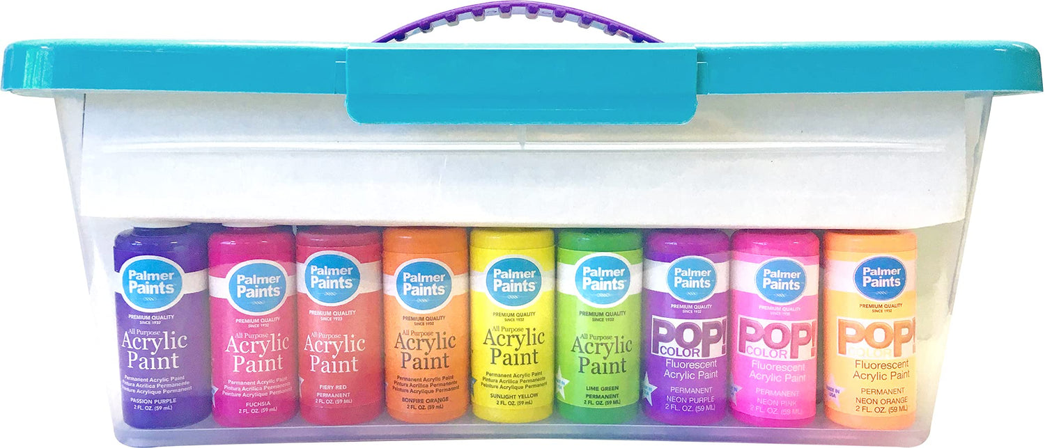 Palmer Paints Acrylic Paint Studio 25 Piece Set with Paints and Brushes Cra-Z-Art