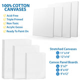 KEFF Large Deluxe Art Painting Supplies Set - 140-Piece Professional Paint Kit for Adults & Kids with Acrylic, Watercolor & Oil Paints, Aluminum KEFF