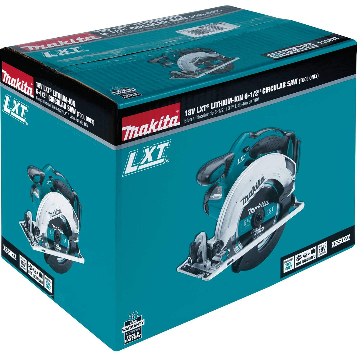 Makita XSS02Z 18V LXT Lithium-Ion Cordless 6-1/2" Circular Saw, Tool Only Makita