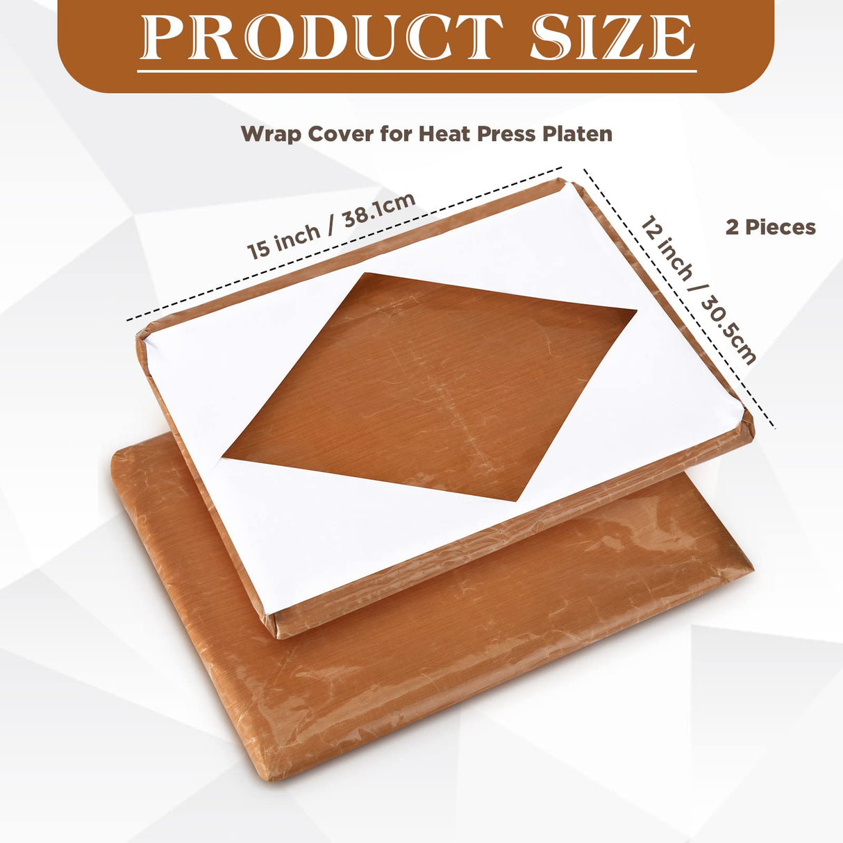 Treela 2 Pcs Heat Press Platen Wrap Cover, 12 x 15 Inch Heat Press Cover Heat Resistant Reusable Sheets Pad Mat Pillow for Sublimation Heat Press Treela