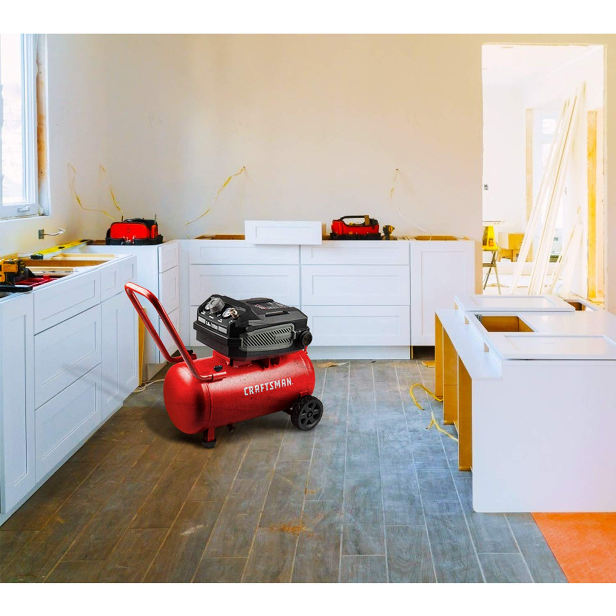 Craftsman Air Compressor, 10 Gallon 1.8 HP Max 175 PSI Pressure, Powerful and Portable Oil Free Compressor, Maintenance Free, for Home, Garage, Craftsman