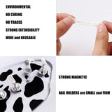 1Set Acrylic Nail Stand with 42pcs Reusable Putty Metal Nail Holder for Painting Nail Display Stand Nail Hand Practice Nail Tip Stand Magnetic Nail ZOQINI