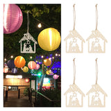 CIMAXIC 20pcs Pendant Home Decoration Blush Decor Wood Crafts Hanging Nativity Wooden Embellishments Christian Religious Wooden Cutouts Wood Ornament CIMAXIC