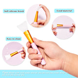 15 Pieces Reusable Stir Sticks Sets Include 12 Pieces Resin Sticks Stirring Makeup Stick and 3 Pieces Silicone Epoxy Brushes for Mixing Resin Epoxy Patelai