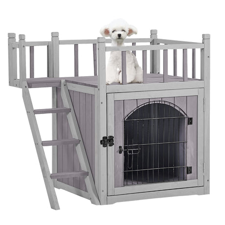Aivituvin Dog House Feral Cat House Outdoor and Indoor,Pet Houses with Stairs,2 Storys Aivituvin
