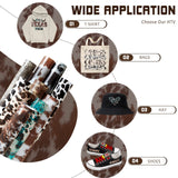 Tintnut Cowhide HTV Vinyl - 10 Sheets 12 x 10 inches Brown Heat Transfer Vinyl Animal Printed Patterned HTV Iron on Vinyl for T-Shirts DIY Compatible Tintnut