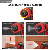 Paint Sprayer for Milwaukee M18 18V Battery, HVLP Spray Paint Gun with Brushless Motor and Copper Nozzle, 200W Cordless Paint Sprayer for Home DTEZTECH