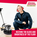 Virginia Abrasives 416-5017PAK - 3 Pack - 17" Thick Round Floor Maintenance Pad Kit with One Each: Green, Red & White Pad - Synthetic Non-Woven Floor Virginia Abrasives