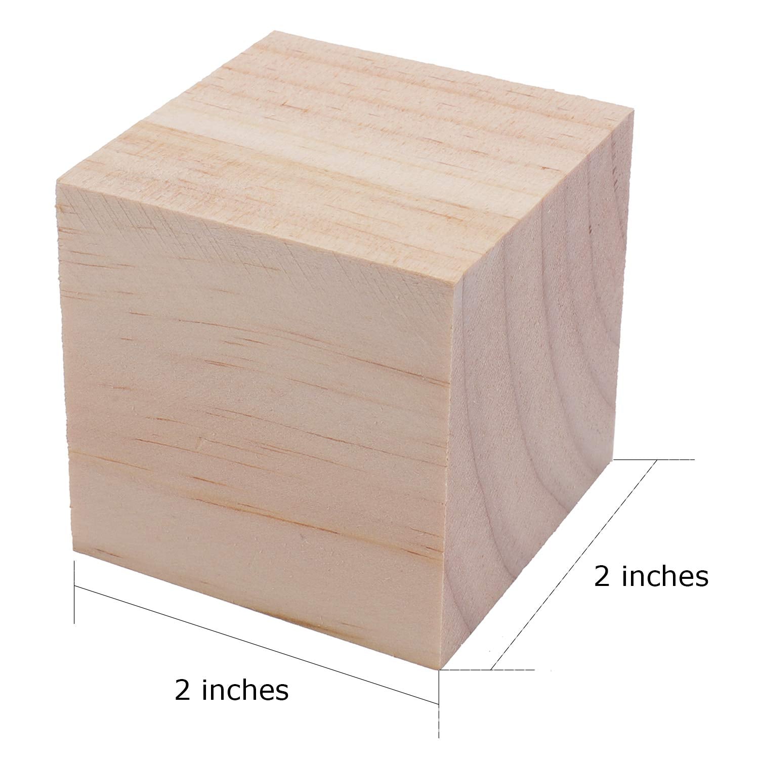 Tosnail 30 Pack 2 Inches Unfinished Wooden Cubes Wooden Blocks - Great for Crafts Making Tosnail