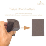 BEADNOVA Sanding Block Sandpaper Block Coarse/Medium/Fine/Superfine Assorted Dry Wet Sanding Sponge (Pack of 8, 4 Grit) BEADNOVA