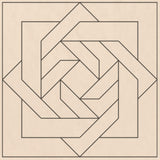 Unfinished Barn Quilt Square Wooden Sign, Country Decor Canvas Quilts Blocks (18 inches, Slip Knot) Generic