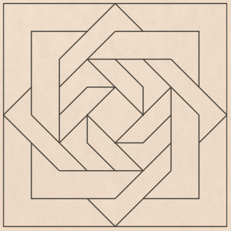 Unfinished Barn Quilt Square Wooden Sign, Country Decor Canvas Quilts Blocks (18 inches, Slip Knot) Generic