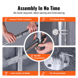 VEVOR Outdoor Portable Storage Shelter Shed, 10x15x8ft Heavy Duty Instant Garage Tent Canopy Carport with Roll-up Zipper Door and Ventilated Windows VEVOR