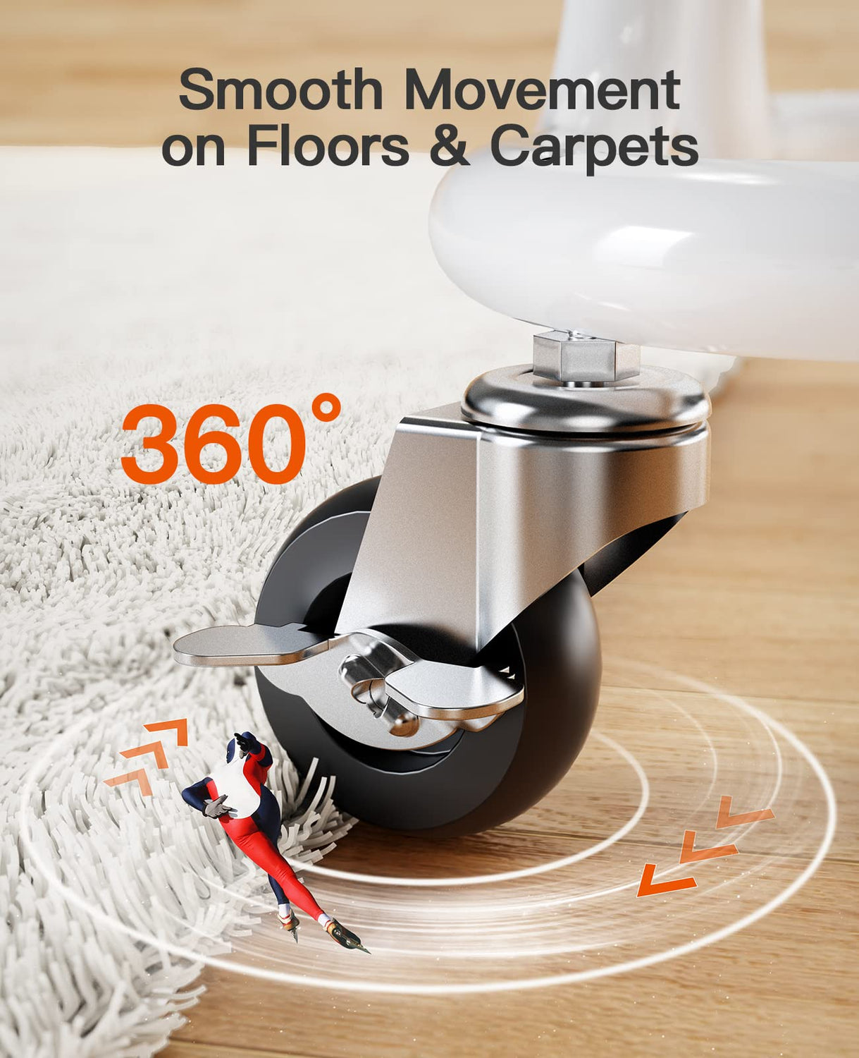 Pipishell 3-Tier Rolling Cart with Wheels - Rolling Storage Cart with Hanging Cups & Hooks - Mobile Utility Cart for Office, Kitchen, Craft Room - Pipishell