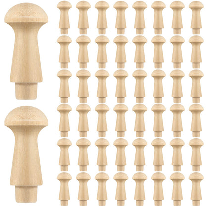 50 Pcs Mini Shaker Pegs Wooden Hooks Wall Mounted, Smooth Texture Wood Pegs for Hanging Coat Hat Towel Clothes Wall Organizing Supplies, 0.98 x 0.43 - WoodArtSupply