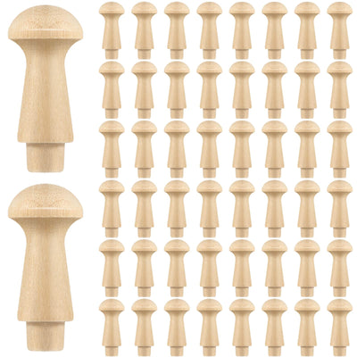 50 Pcs Mini Shaker Pegs Wooden Hooks Wall Mounted, Smooth Texture Wood Pegs for Hanging Coat Hat Towel Clothes Wall Organizing Supplies, 0.98 x 0.43