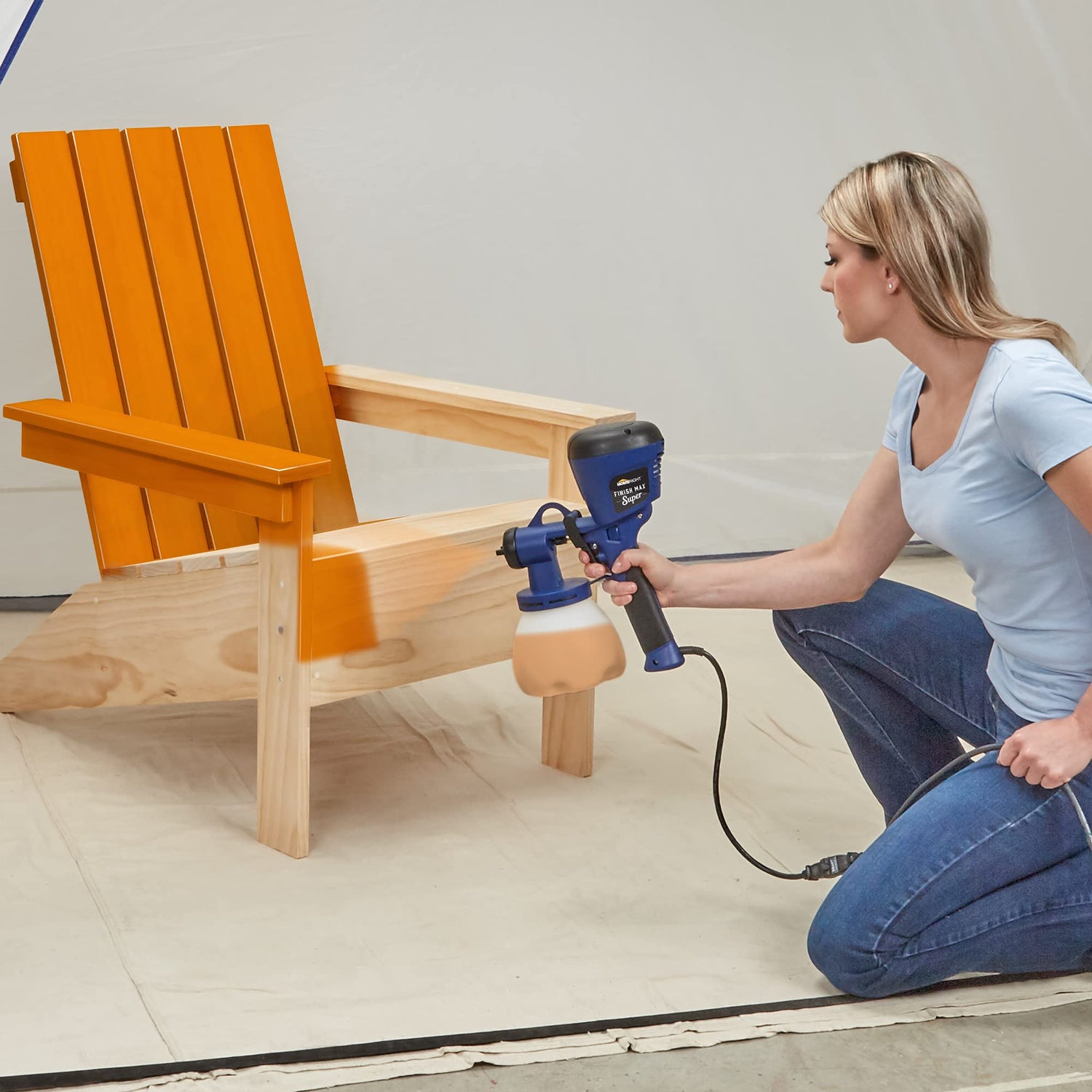 HomeRight C800971.A Super Finish Max, Includes 3 Brass Spray Tips, 3 Spray Patterns, Easy to Clean HVLP Paint Sprayer, Great for Furniture, Cabinets, HomeRight