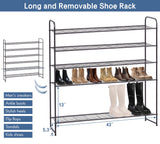 KEETDY Large Shoe Rack 6 Tier Organizer Tall Metal Shoe Organizer for Entryway Bedroom Floor Garage, Wide Shoe Shelf Storage Fits 42 Pairs Men KEETDY